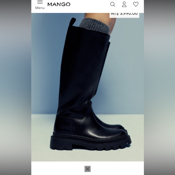 MANGO black chunky sole boots - Picture 6 of 15